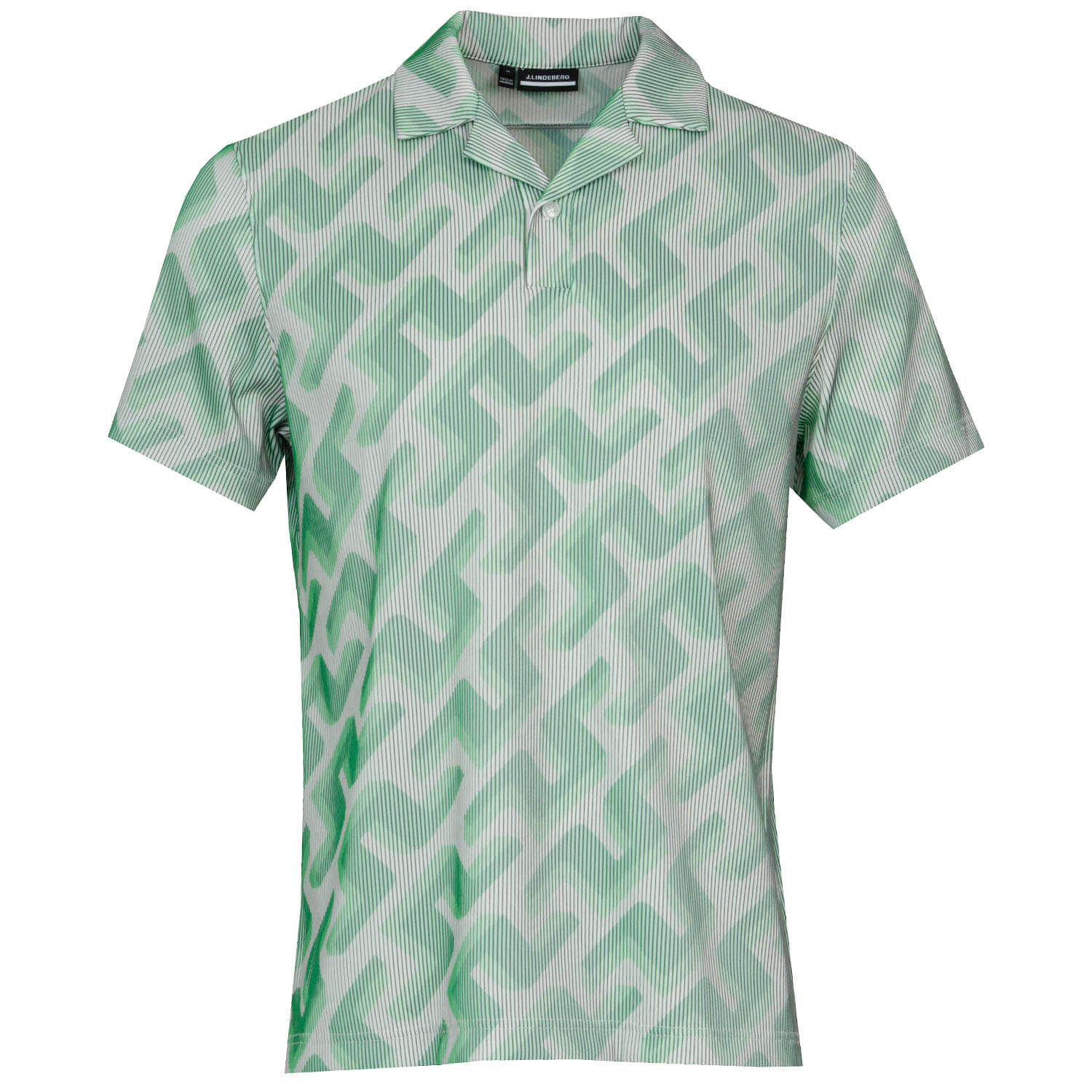 J Lindeberg Resort Golf Polo Shirt Green 3D Bridge Monogram Scottsdale Golf